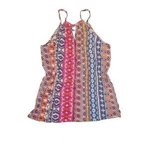 Revamped Multicolor Patterned Tank Top